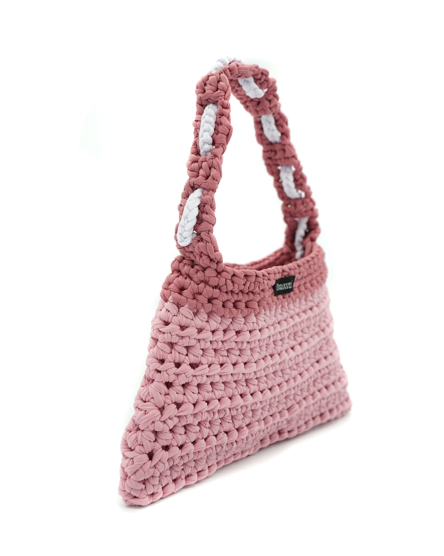 Blushing Petal Crochet Shoulder Bag
