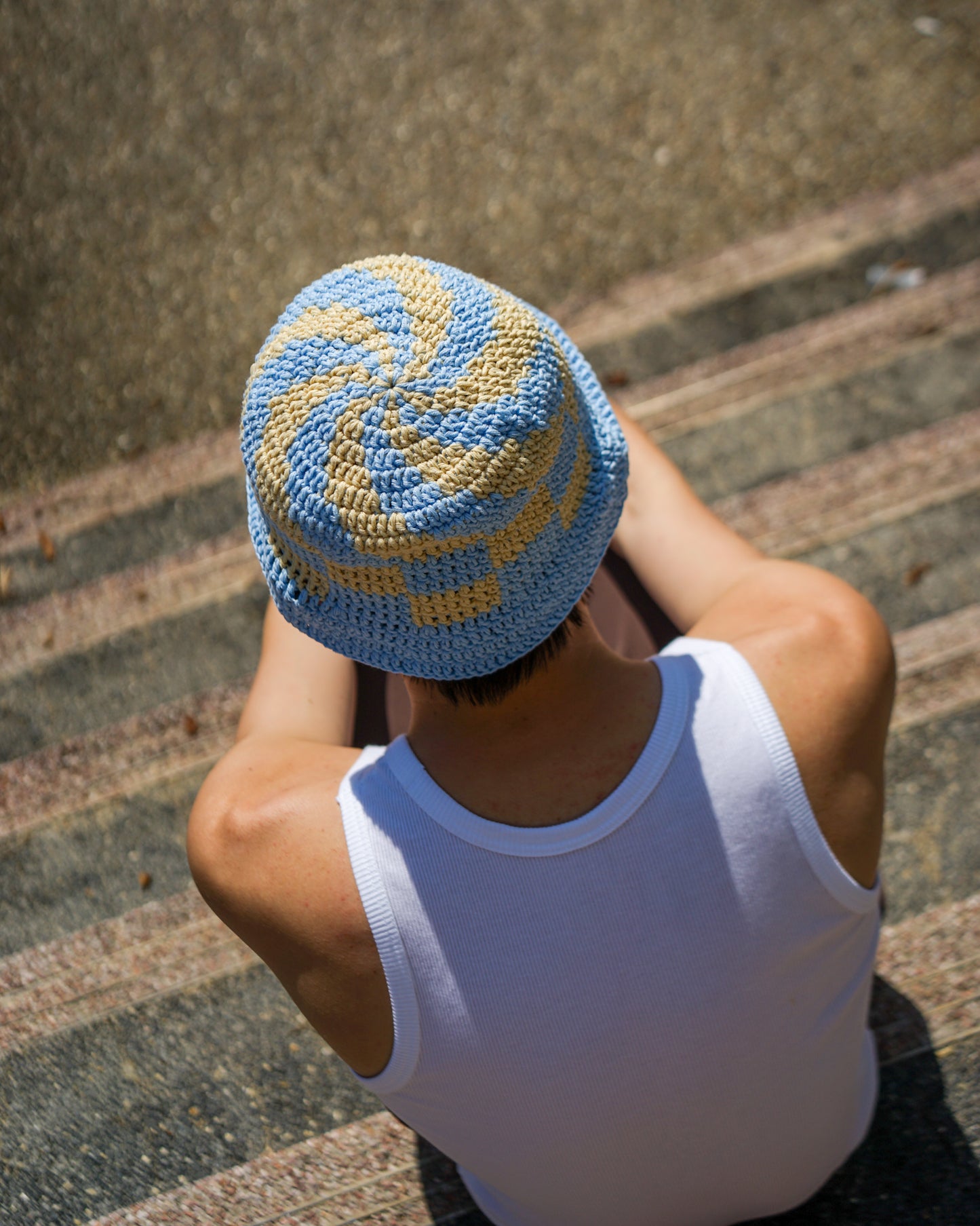 Blueberry Swirl Crochet Bucket Hat