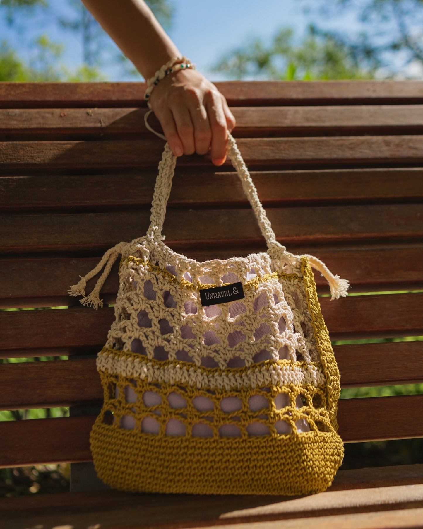 Summer In Taihiti Crochet Crossbody Bag