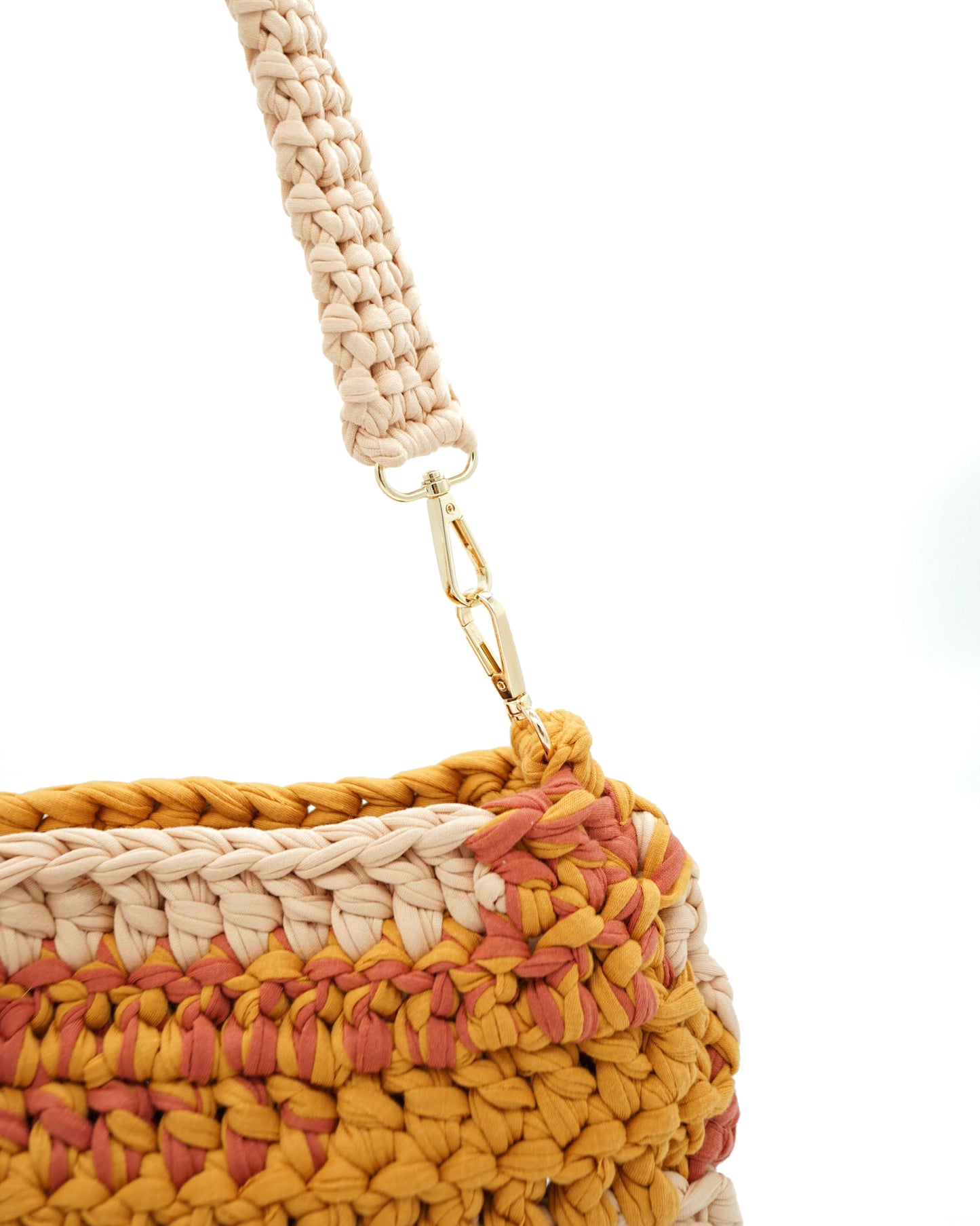 Terracotta Crochet Shoulder Bag