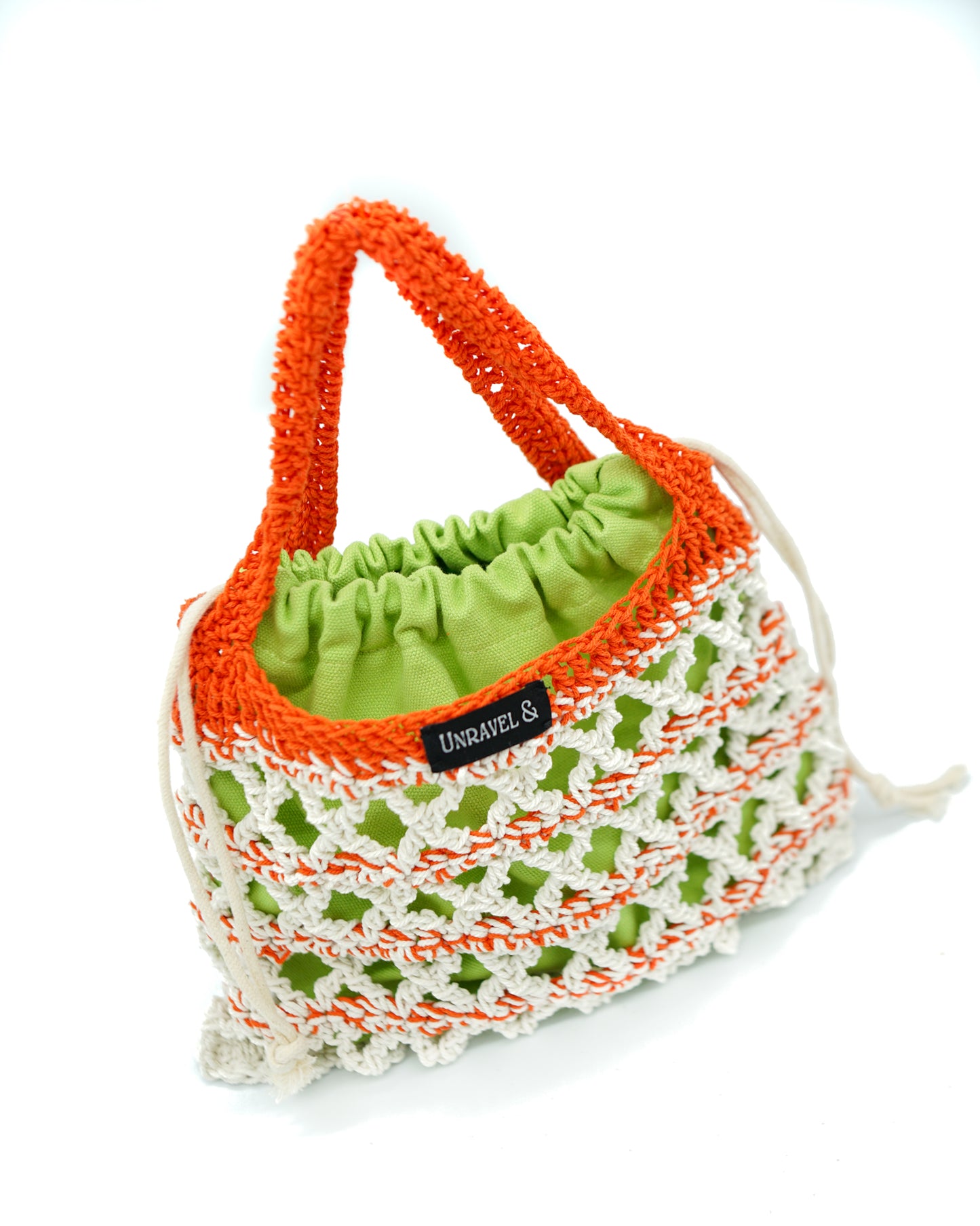 Mimosa In The Garden Crochet Handbag