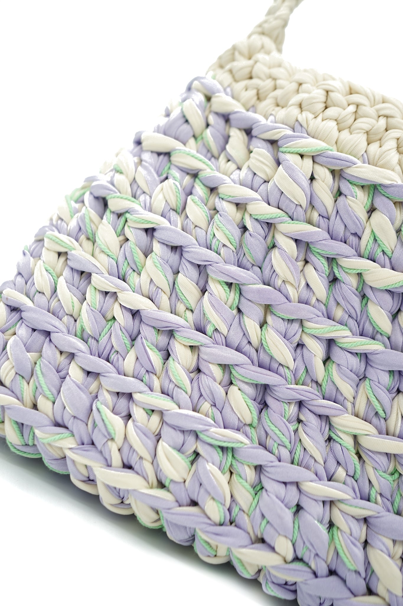 Lilac Garden Crochet Shoulder Bag