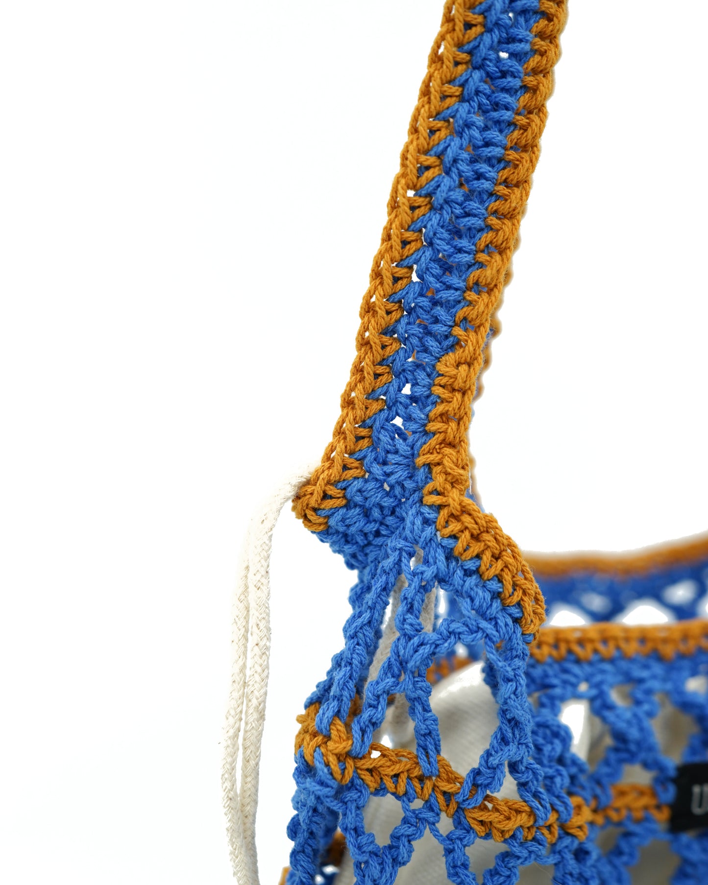 Cross Borders Mesh Crochet Shoulder Bag - Royal Blue