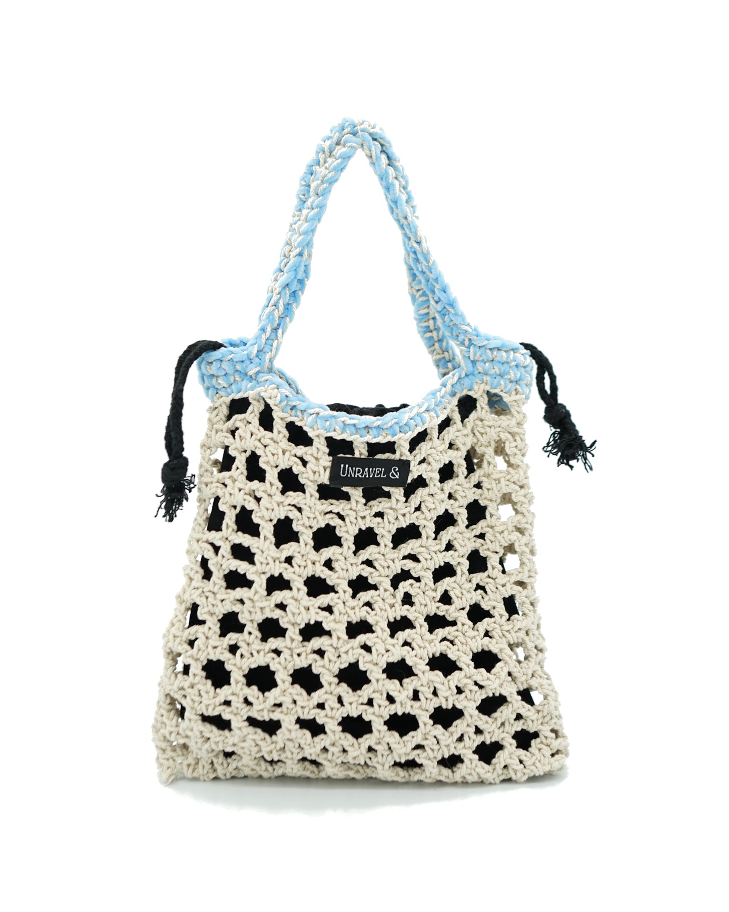 Head In The Clouds Mesh Crochet Handbag