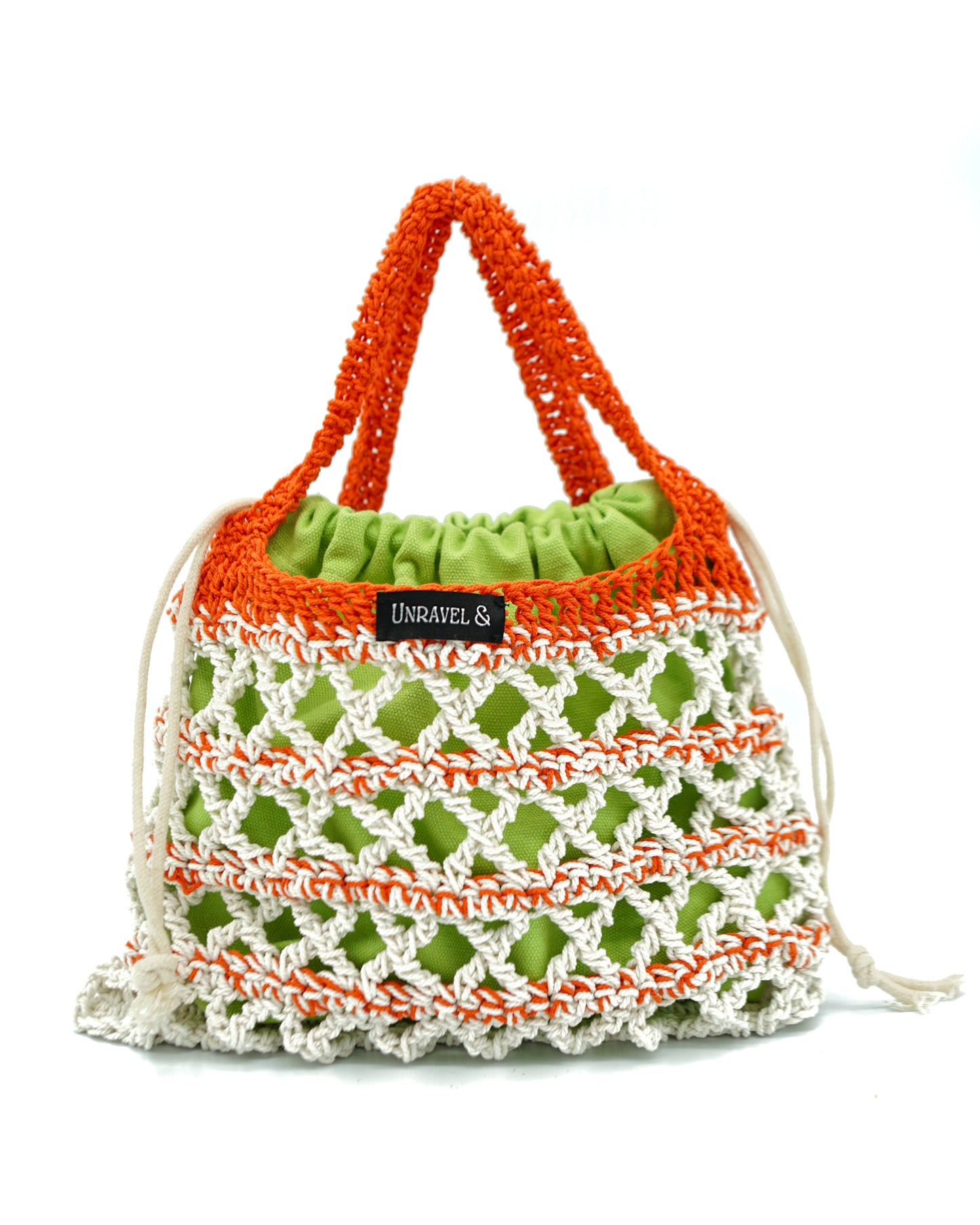 Mimosa In The Garden Crochet Handbag