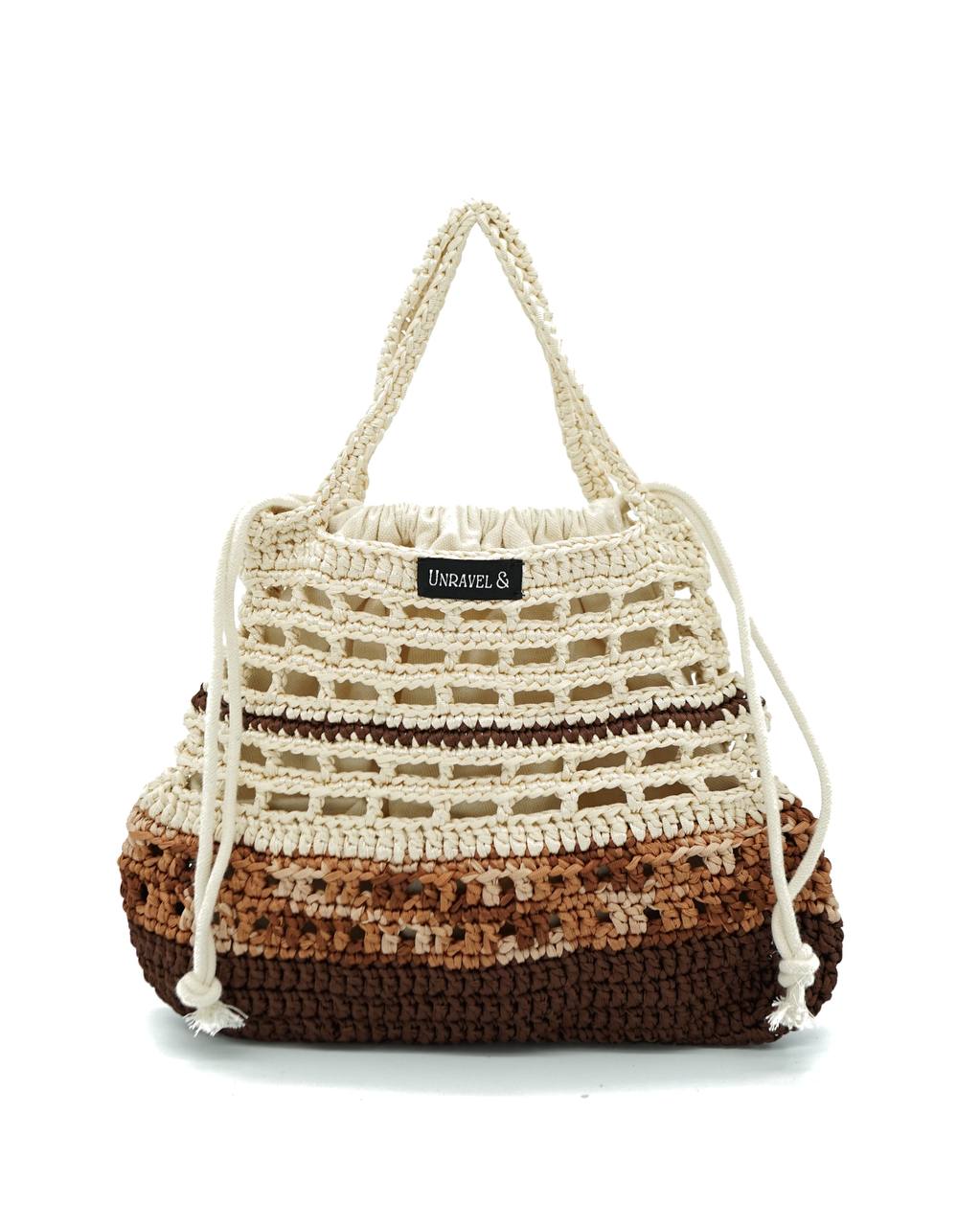 Chocolate In Tulum Crochet Handbag