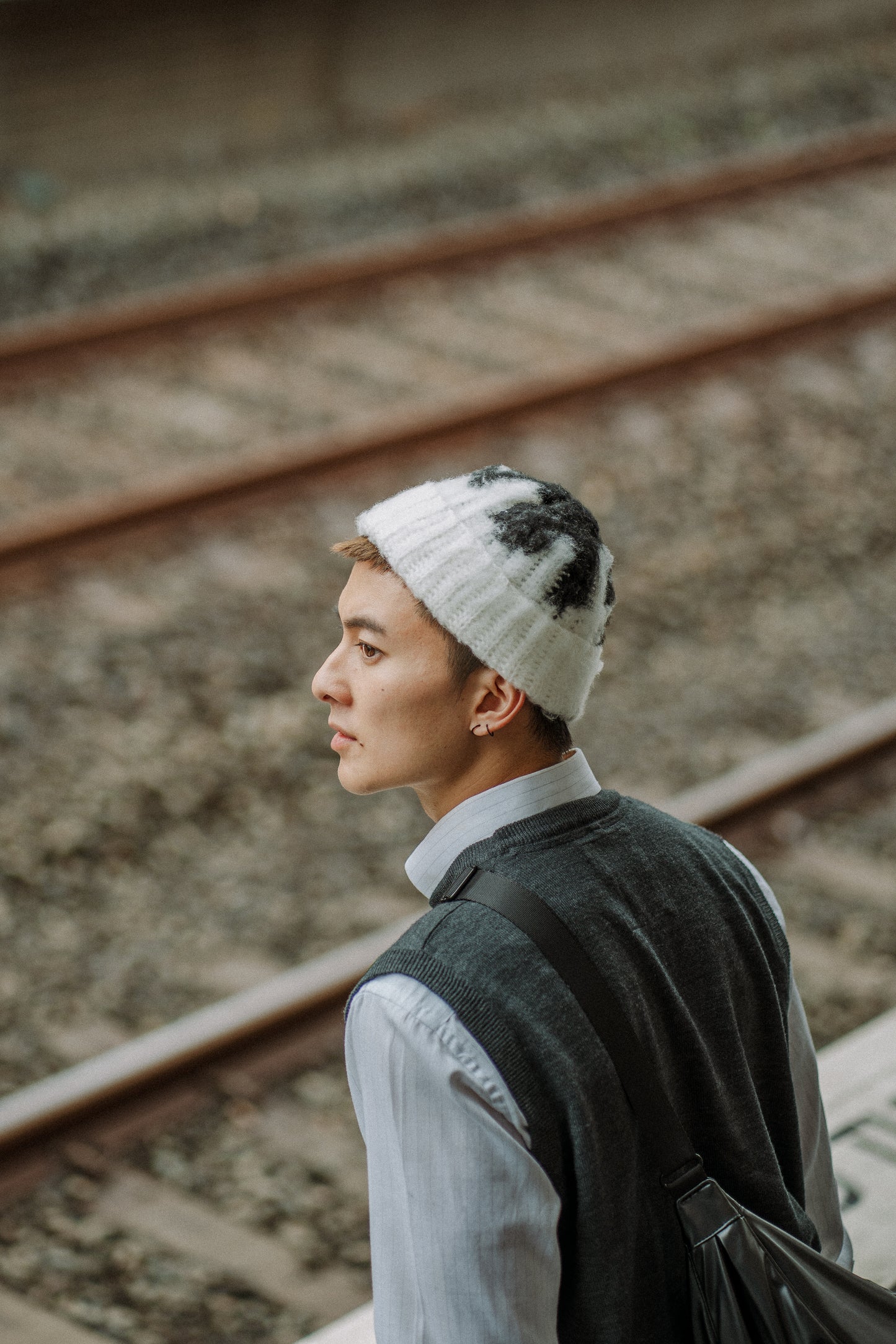 Brushed Ink Blot Crochet Beanie [PDF Pattern]