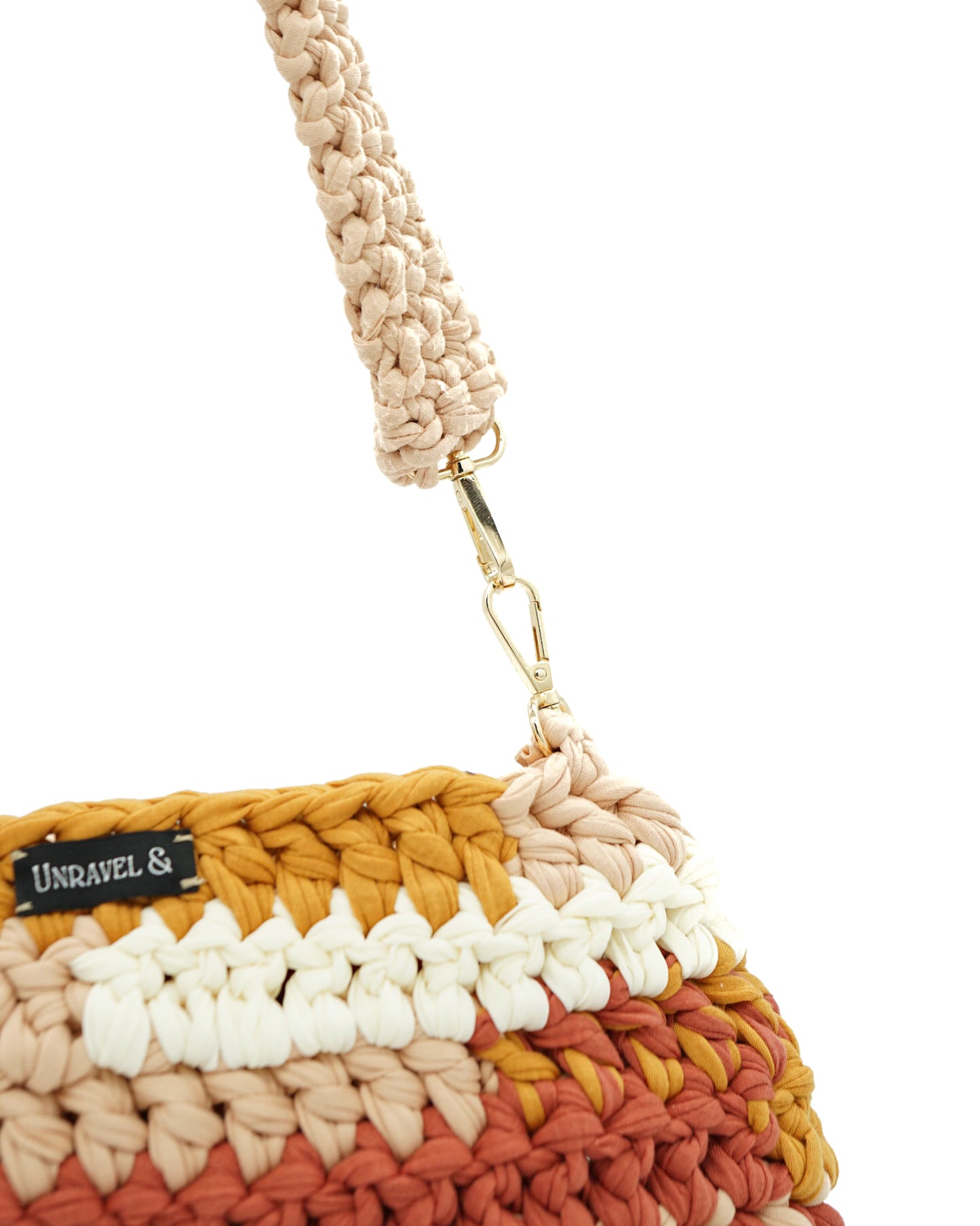 Terracotta Crochet Shoulder Bag