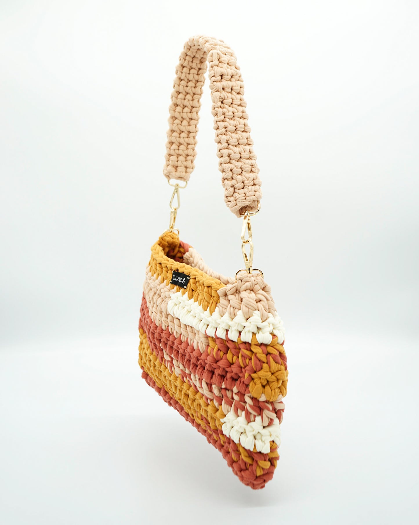 Terracotta Crochet Shoulder Bag