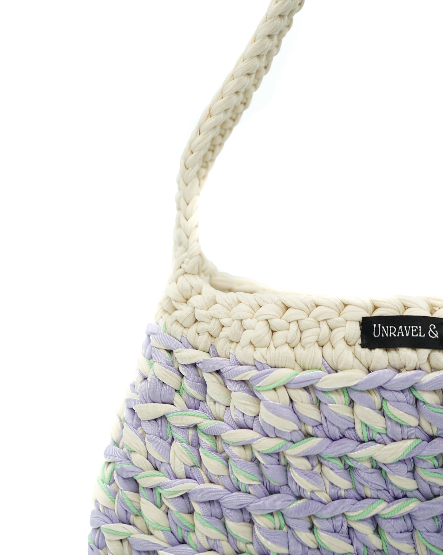 Lilac Garden Crochet Shoulder Bag