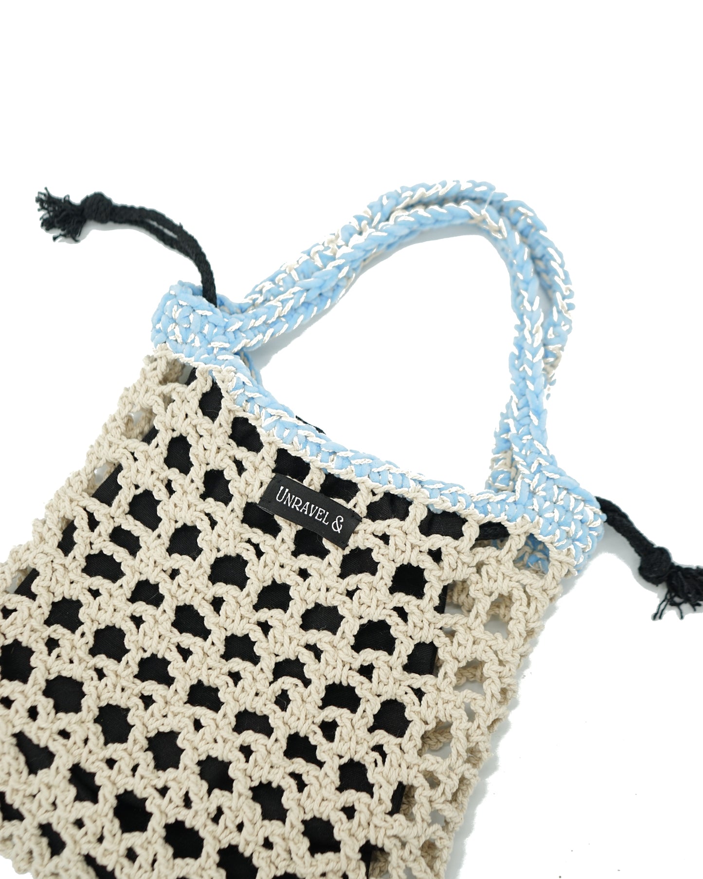 Head In The Clouds Mesh Crochet Handbag